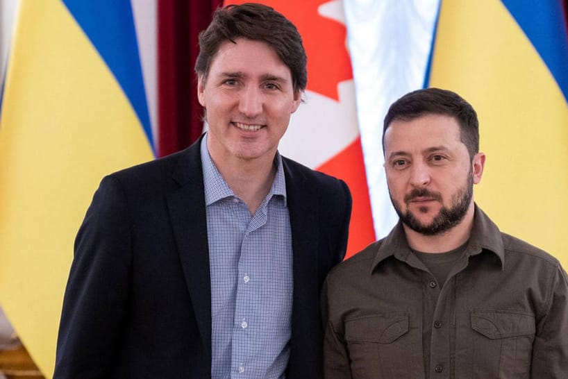 Der ukrainische Präsident Wolodymyr Selenskyj kritisiert die Entscheidung seines kanadischen Amtskollegen Justin Trudeau deutlich (Archivbild).