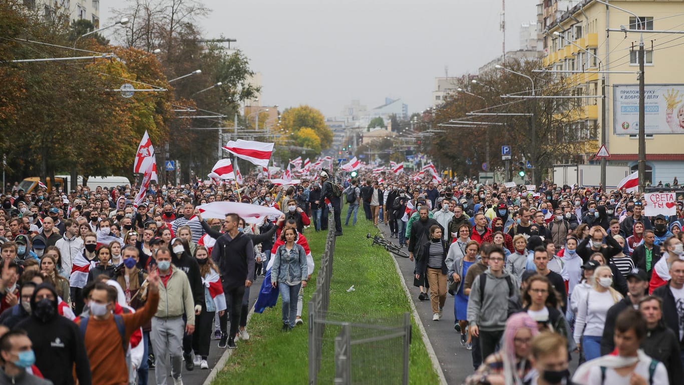 Massenproteste in Belarus im Jahr 2020: Auch Menschenrechtsorganisationen wurden bereits verboten.
