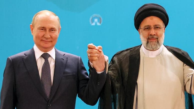 Russlands Präsident Putin, Irans Regierungschef Raisi und der türkische Präsident Erdogan: Nach dem Treffen sprach Putin auch über Gaslieferungen nach Europa.