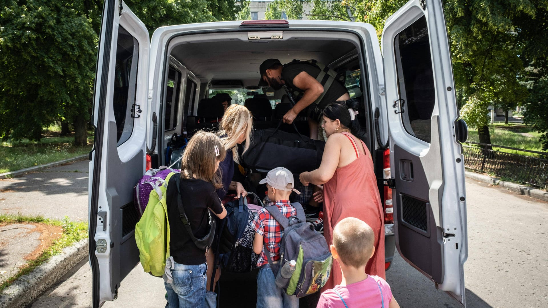 Ukrainische Flüchtlinge in Slowjansk: Viele Ukrainer landen gegen ihren Willen in Russland (Symbolbild).