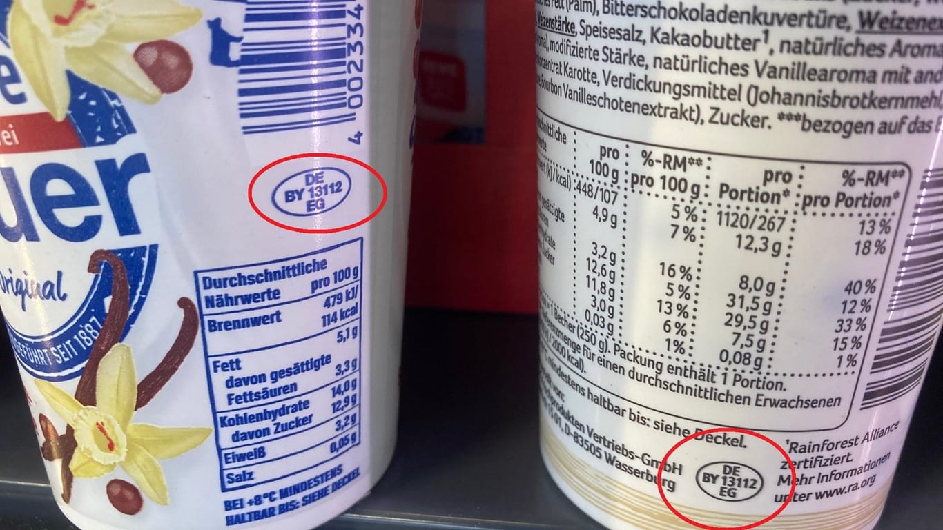 Joghurt: Achten Sie bei Eigenmarken auch auf die Veterinärkontrollnummern.
