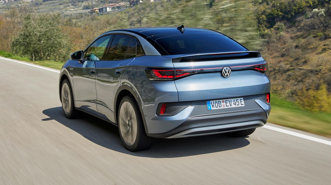 Elektrisches SUV-Coupé: Mit 340 Kilometern Reichweite belegt der VW ID.5 Pro Performance den neunten Platz.