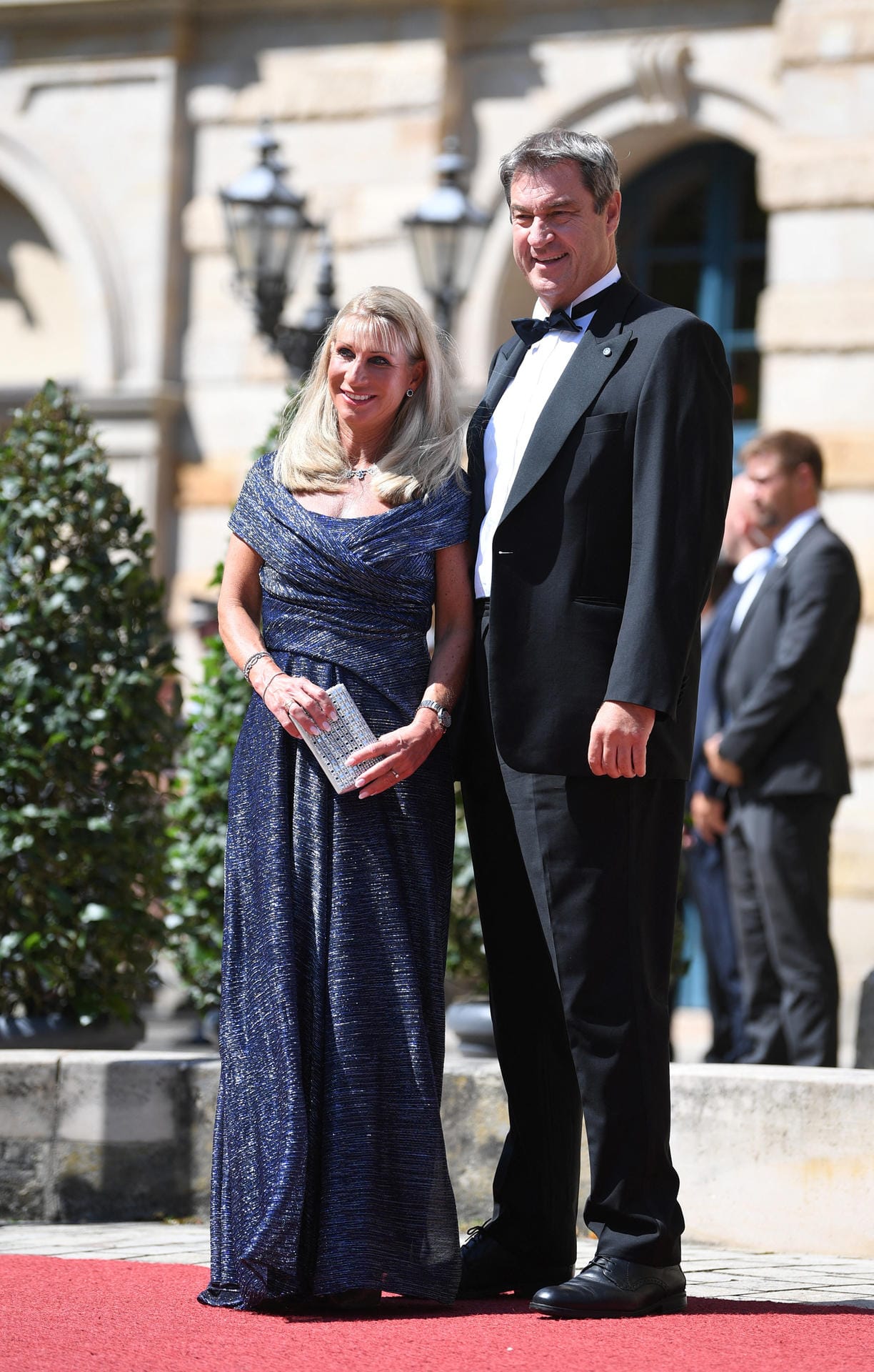 Bayerns Ministerpräsident Markus Söder (CSU) mit Ehefrau Karin Baumüller-Söder