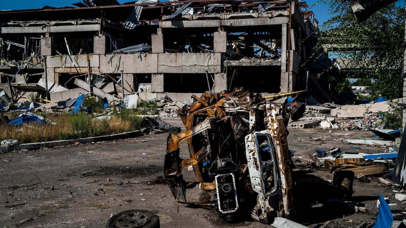 Zerstörung in Bachmut: Die Stadt wurde noch nicht von russischen Truppen erobert.