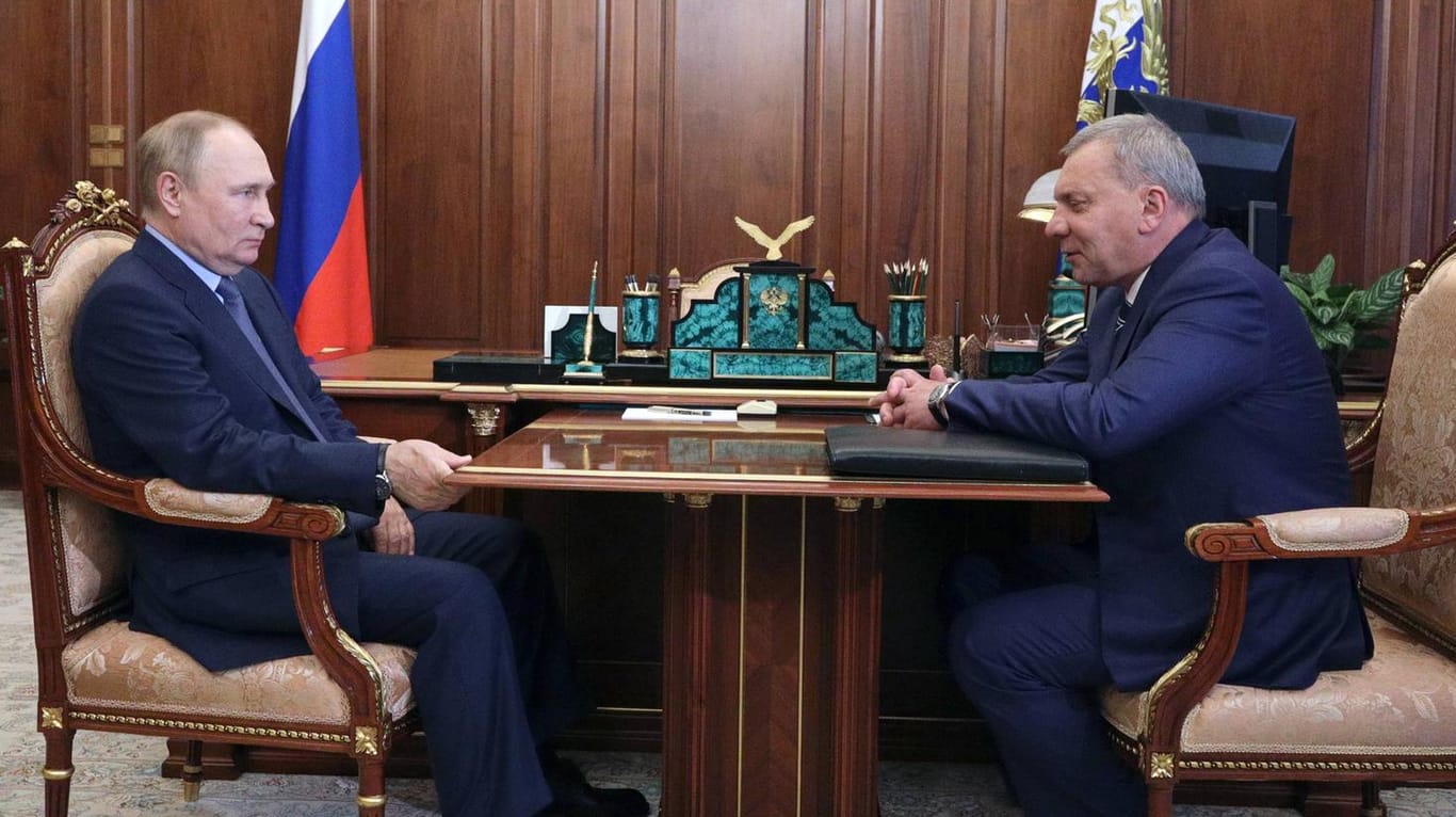 Wladimir Putin empfängt Juri Borissow: Der Roskosmos-Chef verkündete, dass Russland den ISS-Vertrag nicht verlängern werde.