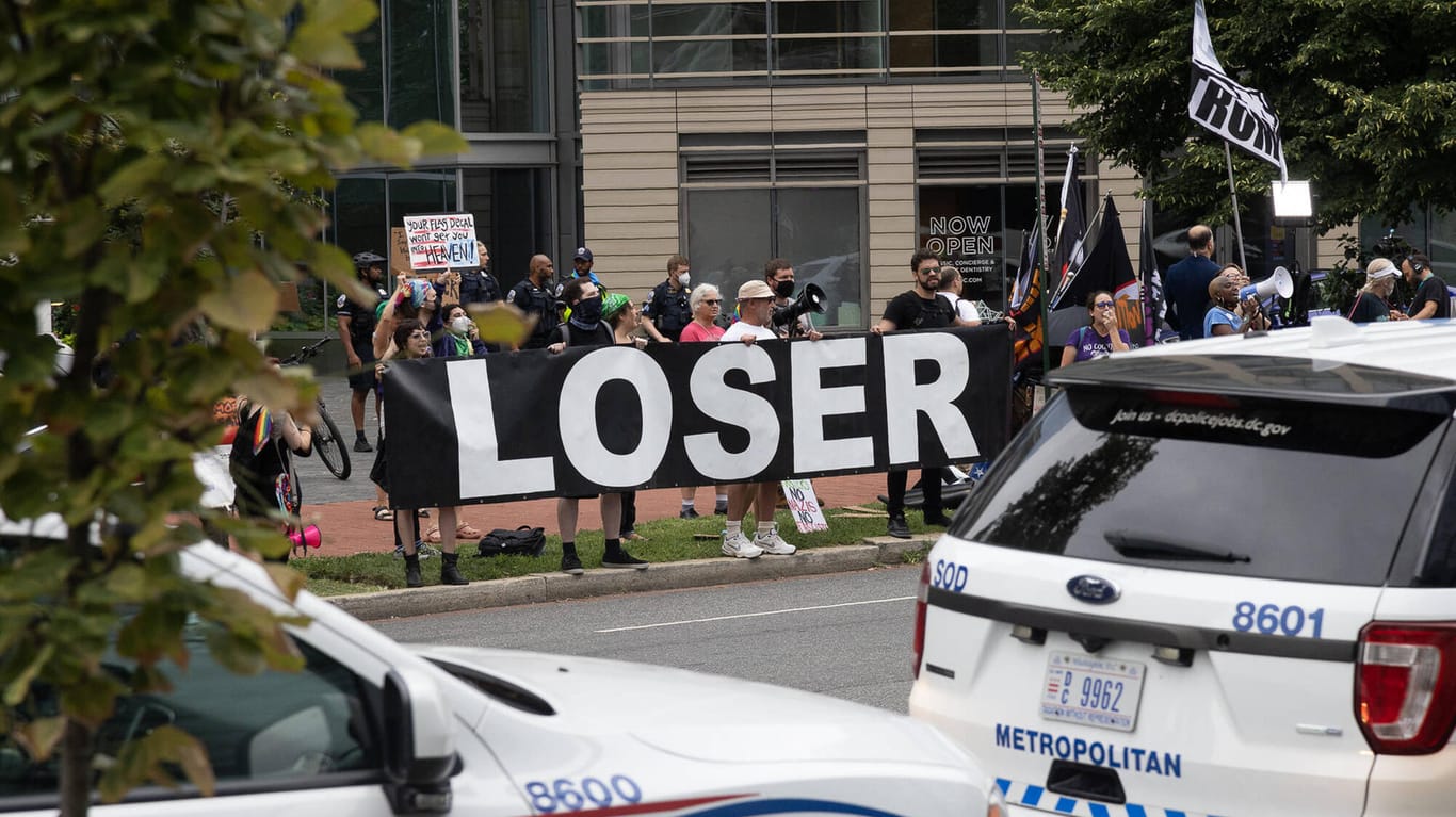 Protestieren gegen Trump: Demonstranten in Washington.
