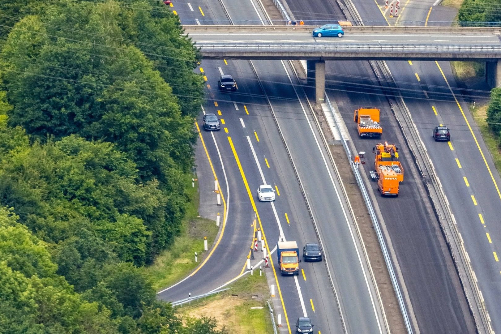 Autobahnbaustelle (Symbolbild): Vier Tage lang fließt der Verkehr auf der A2 nur in eine Richtung.