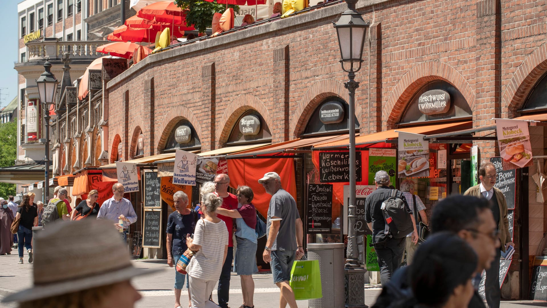 Der Viktualienmarkt in München: Hier sah man Robert Lewandowski eher selten.