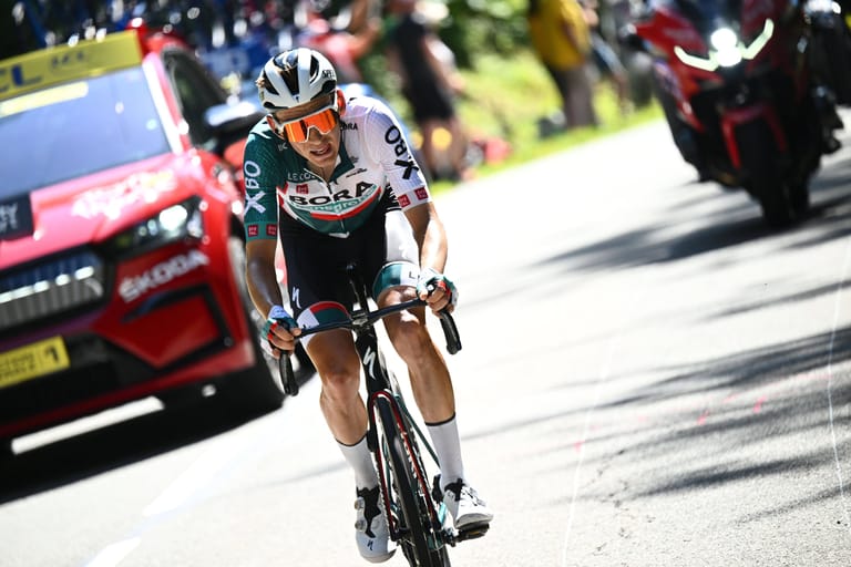Starke Vorstellung: Lennard Kämna auf der 7. Etappe der Tour de France 2022.