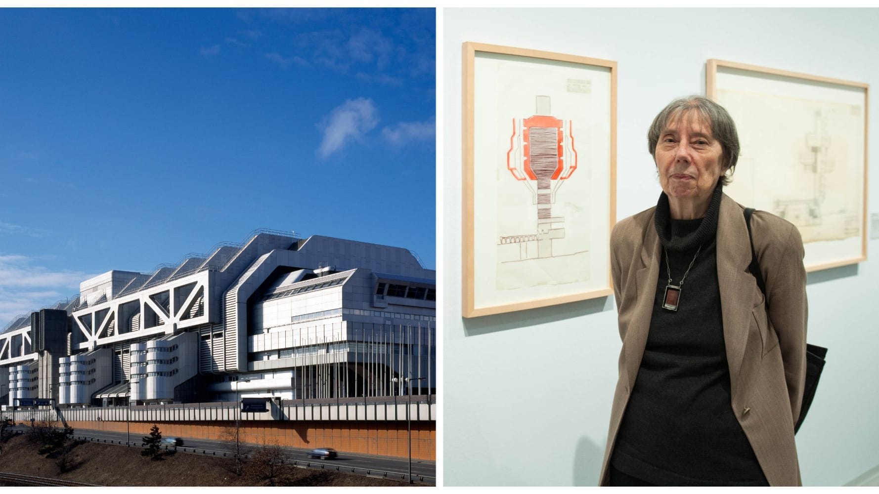 Das Internationale Congress Centrum in Berlin und seine Architektin Ursulina Schüler-Witte (Montage): Schüler-Witte prägte durch ihr Schaffen das Berliner Stadtbild. Das Internationale Congress Centrum in Berlin und seine Architektin Ursulina Schüler-Witte (Montage): Schüler-Witte prägte durch ihr Schaffen das Berliner Stadtbild.