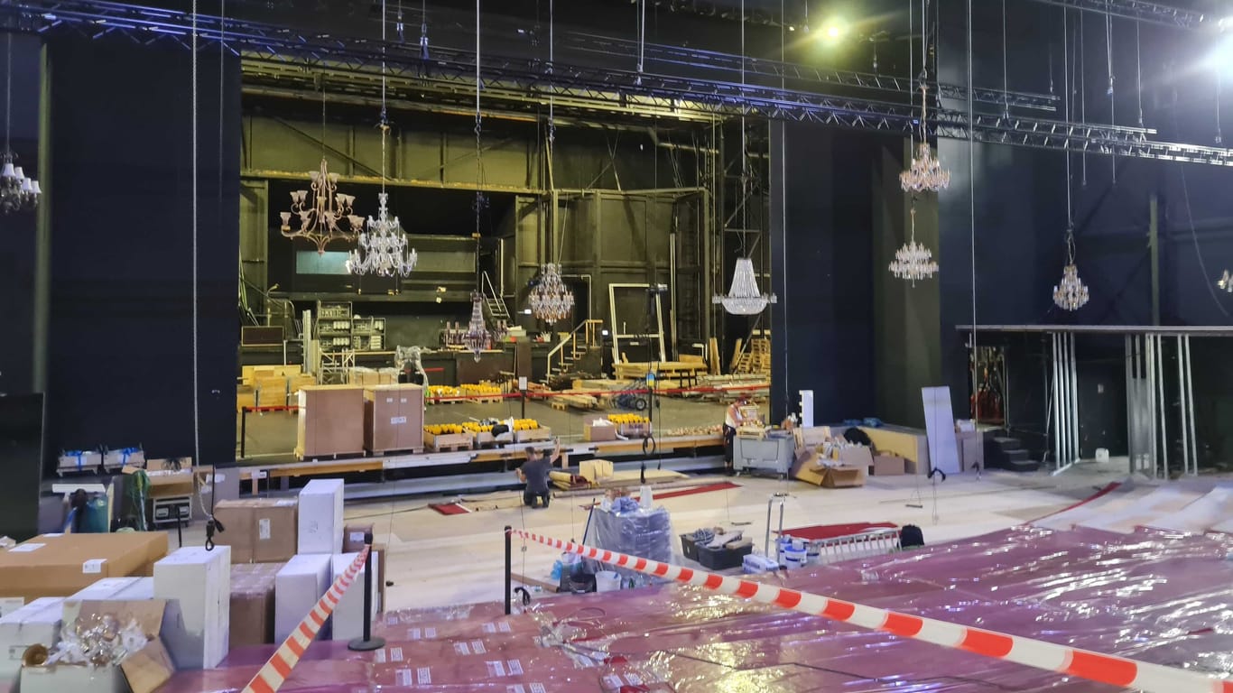 Baustelle im Veranstaltungssaal des Kölner Musical Dome: Am 17. Mai wurde hier mit dem Umbau begonnen.