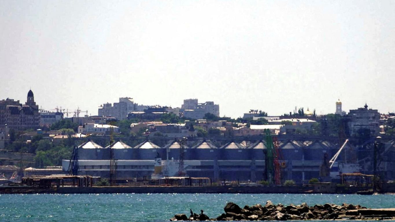Das Getreide-Terminal im Hafen von Odessa: Neben diesem sind laut ukrainischen Angaben auch die Häfen in Tschornomorsk und Piwdenny wieder in Betrieb.