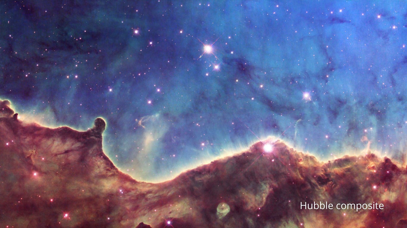 Carinanebel von Hubble aufgenommen.