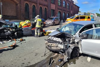 Die Einsatzstelle: Bei einem Unfall in Gevelsberg sind drei Personen verletzt worden.