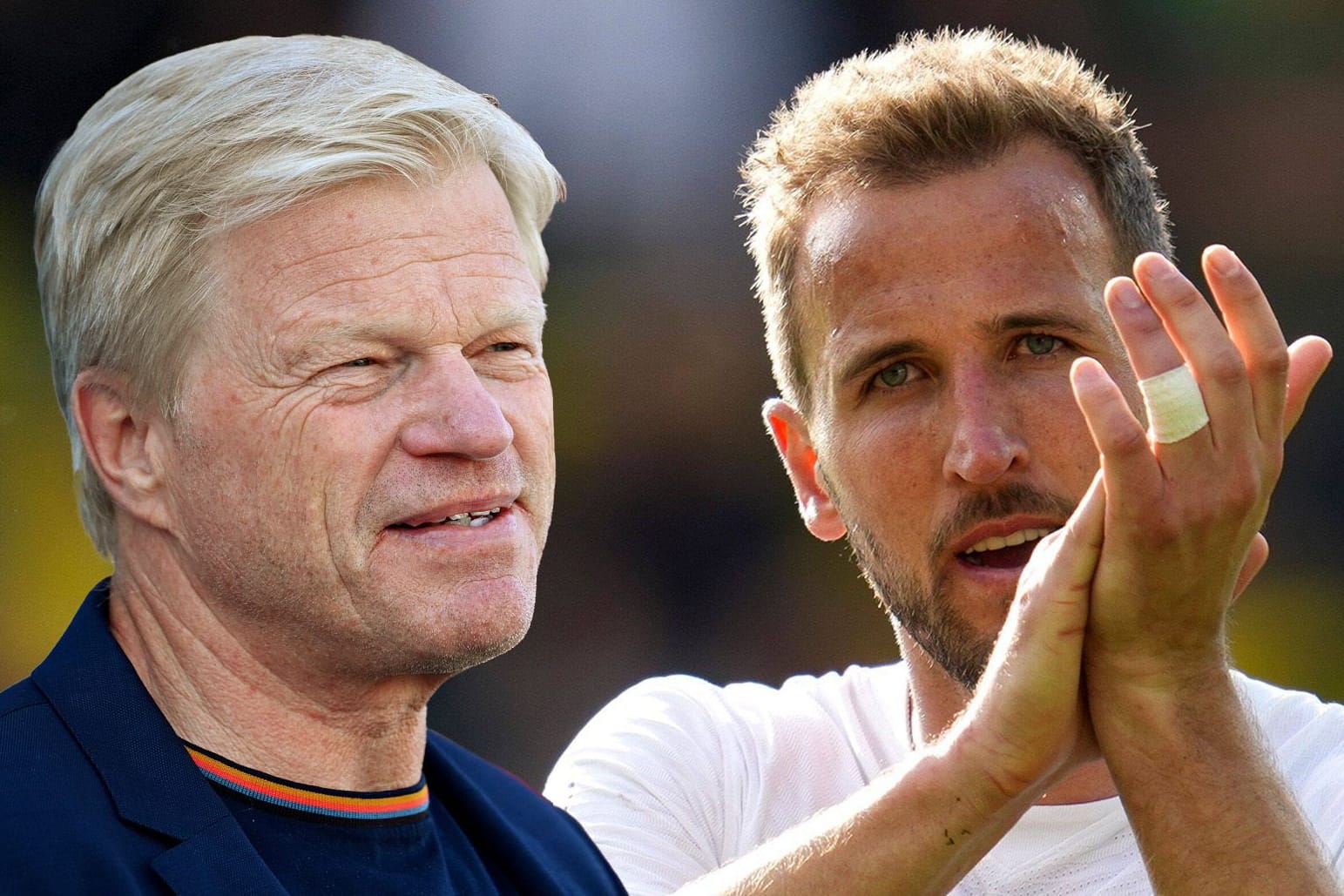 Oliver Kahn (l.) und Harry Kane (r.): Arbeiten sie bald in München zusammen?