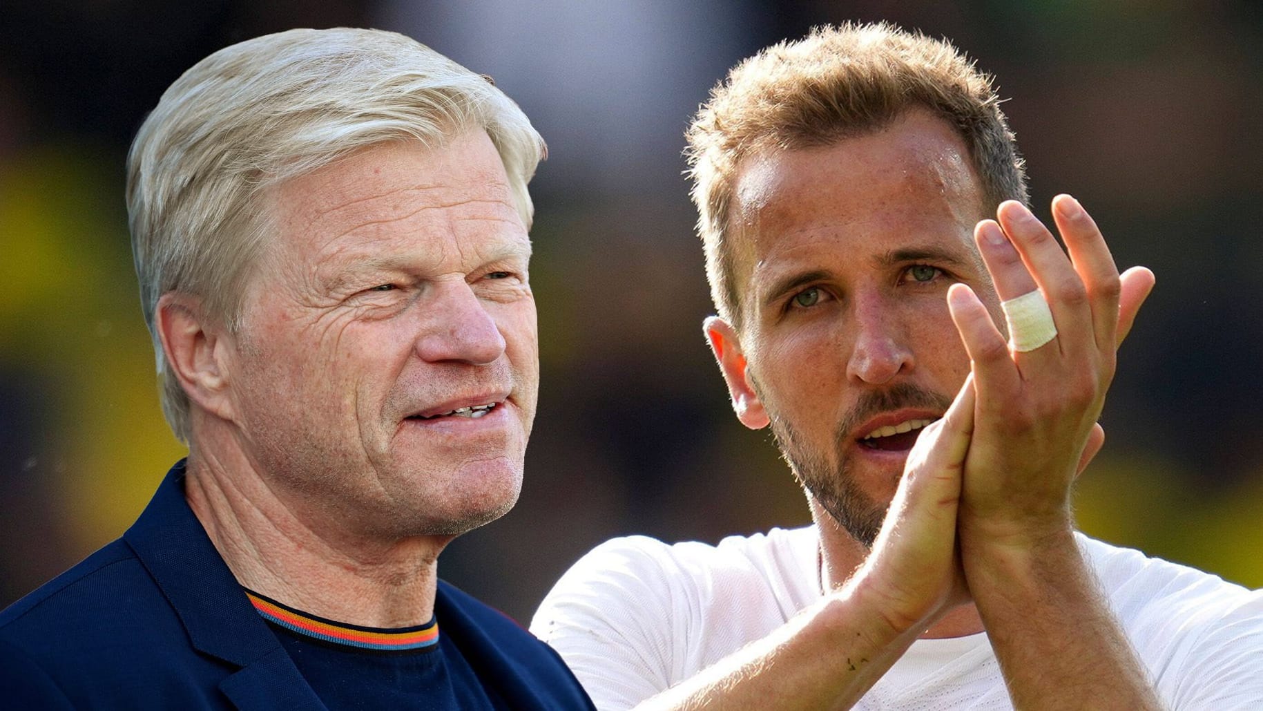 Oliver Kahn (l.) und Harry Kane (r.): Arbeiten sie bald in München zusammen?