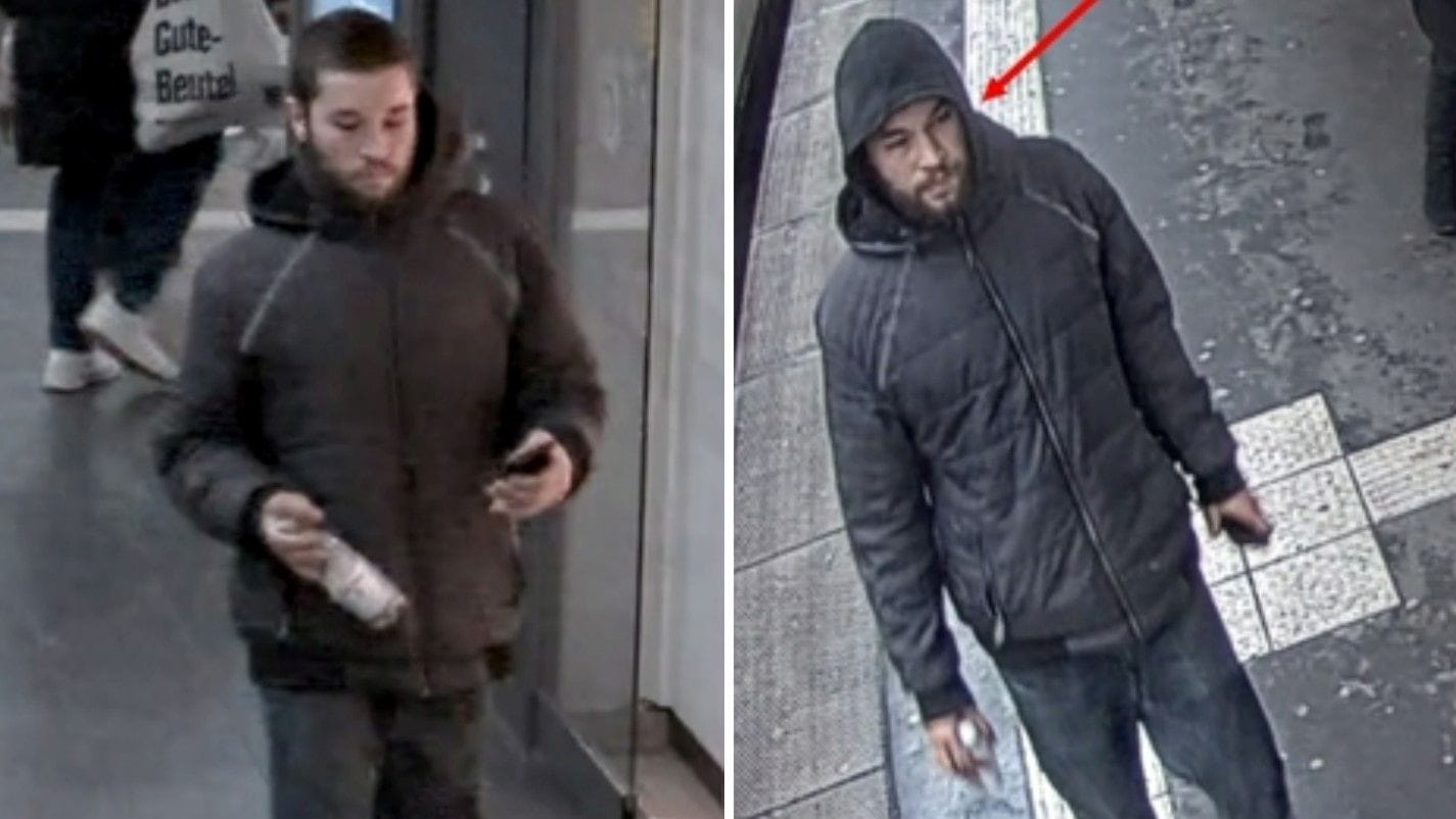 Der Tatverdächtige (Montage): Wer kann der Polizei Hinweise zu der Person geben?
