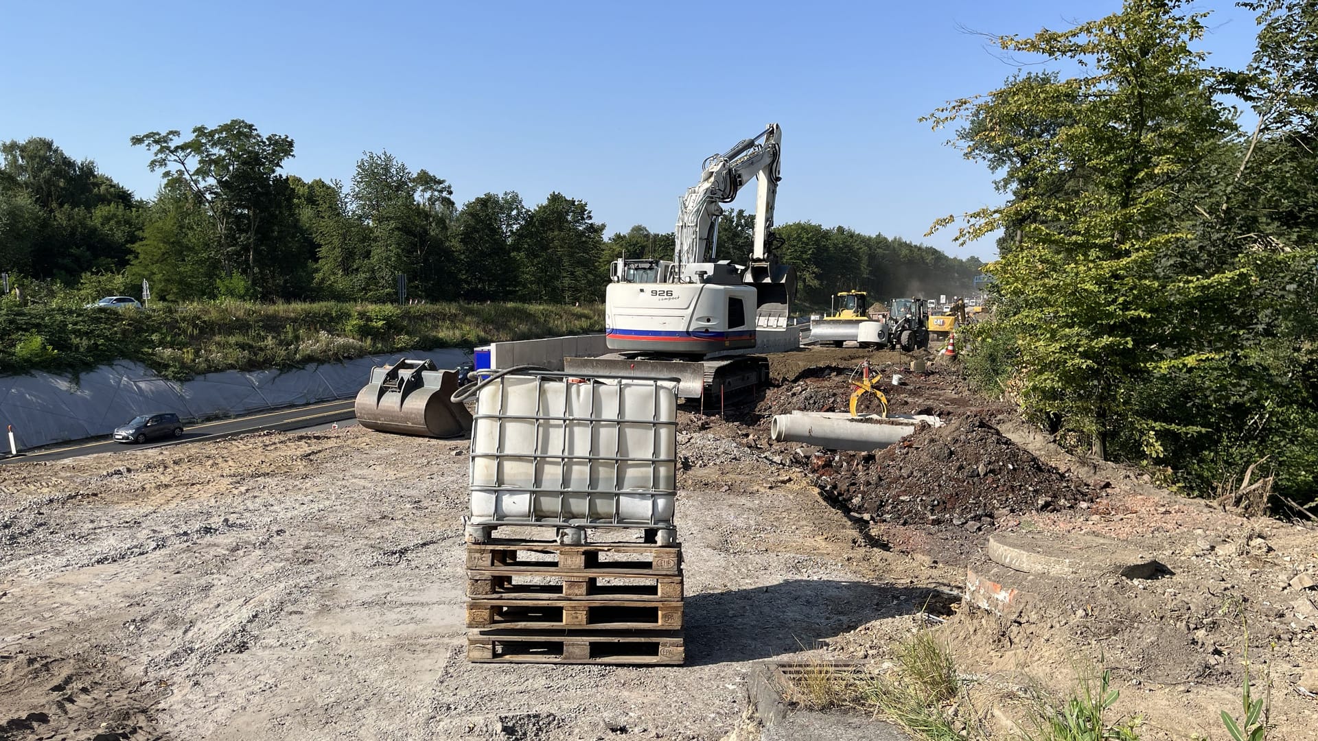 Eine Baustelle: Die Maschinen stehen hier nur selten still.