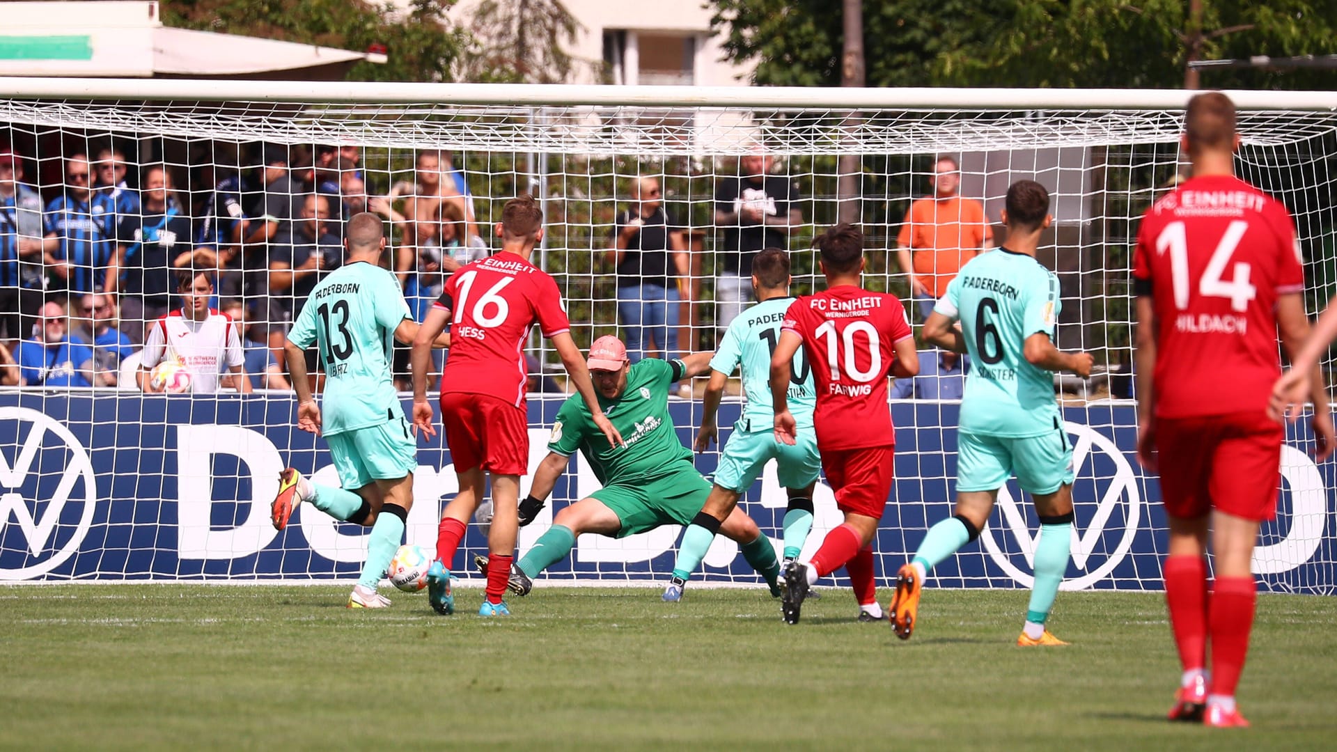 FC Einheit Wernigerode gegen SC Paderborn 07: Julian Justvan traf zum zwischenzeitlichen 1:0.