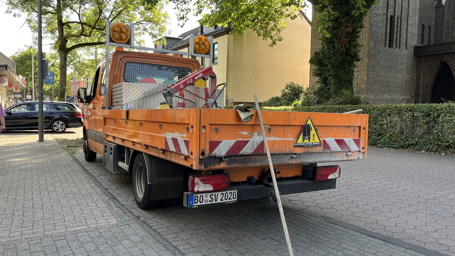 Das Fahrzeug von Peter Sommer: Er ist bereits seit 6 Uhr auf den Beinen.