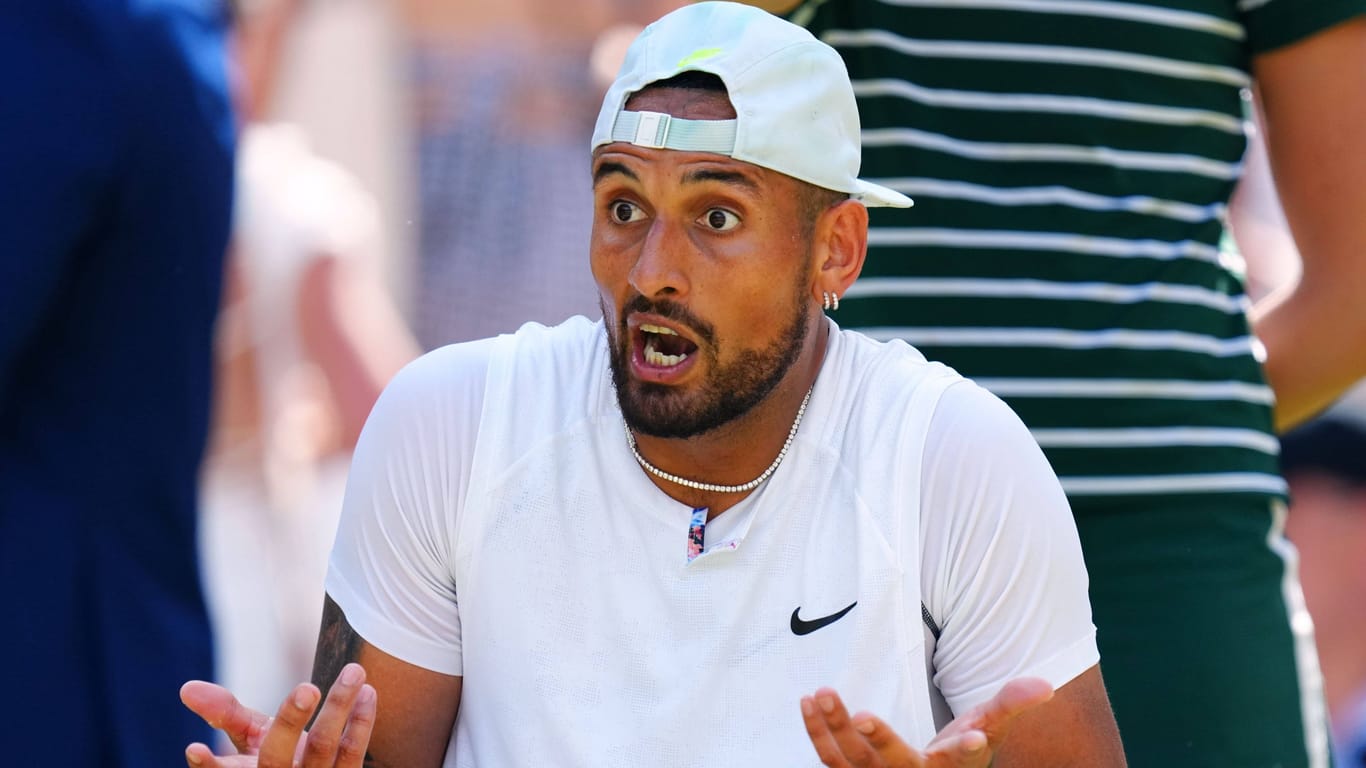 Wortgewaltig: Nick Kyrgios ließ seinen Emotionen auch im Finale von Wimbledon freien Lauf.