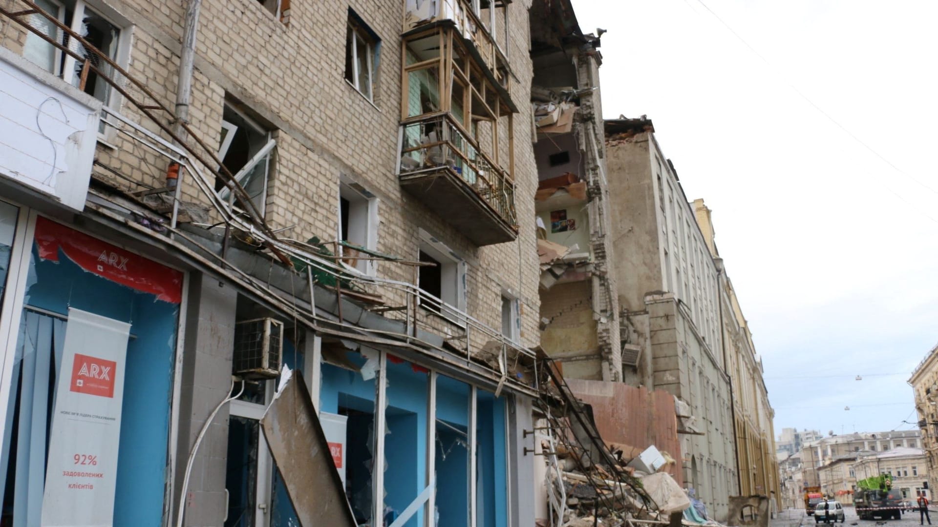 Ein zerstörtes Wohnhaus in Charkiw: Auch Daria Kurdel starb bei einem russischen Beschuss in der Ukraine (Symbolbild).