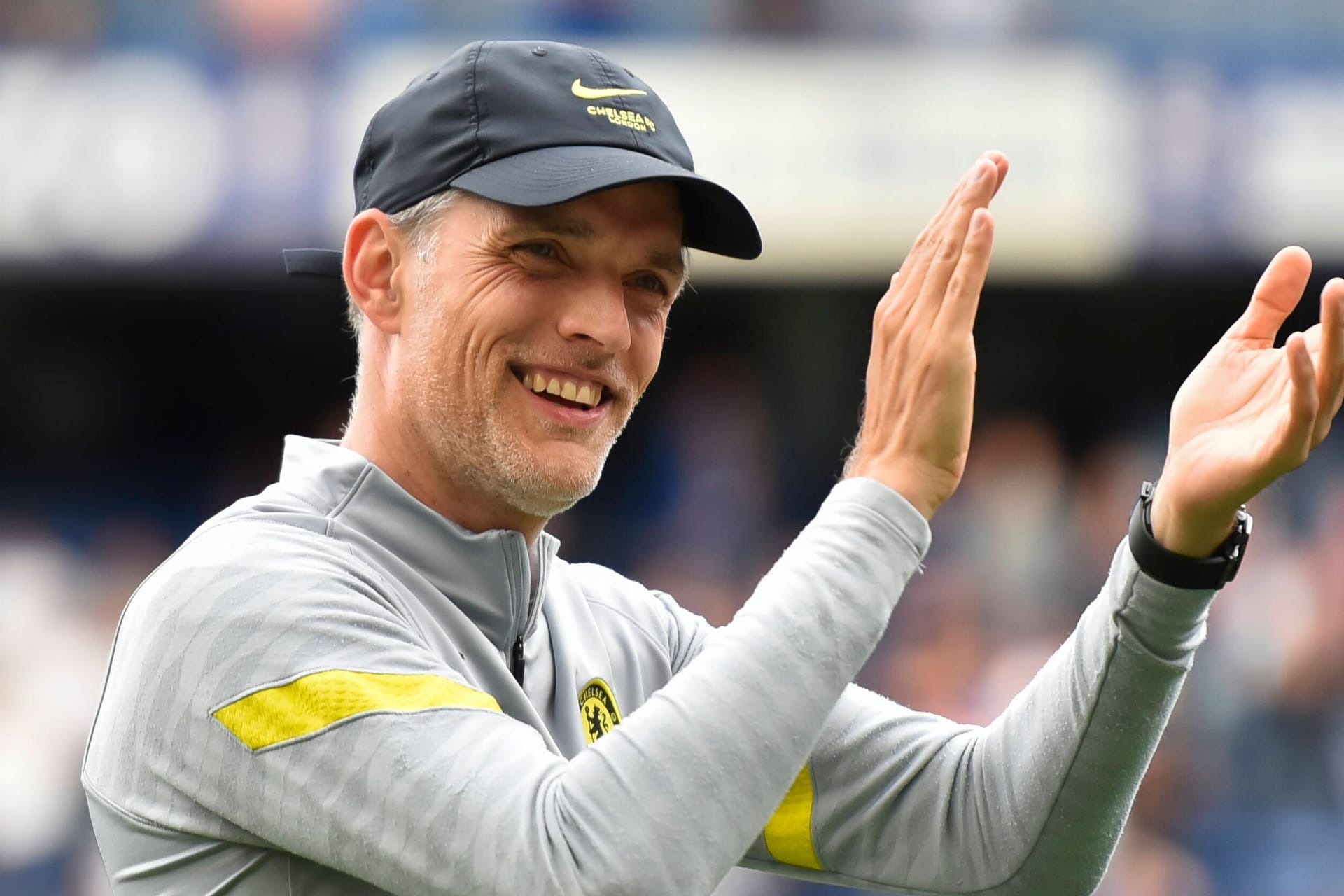 Thomas Tuchel: Mit ihm erlaubt sich sein Klub FC Chelsea einen Scherz.