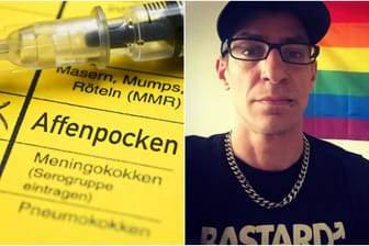 Impfpass mit Affenpockenimpfung (Montage), Impfwilliger Jascha Urbach: Kein Termin trotz mehrstündiger Versuche.