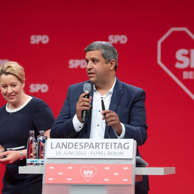 Giffey und Saleh (Archivfoto): Ein Brandbrief sorgt innerhalb der Berliner SPD für Aufsehen.