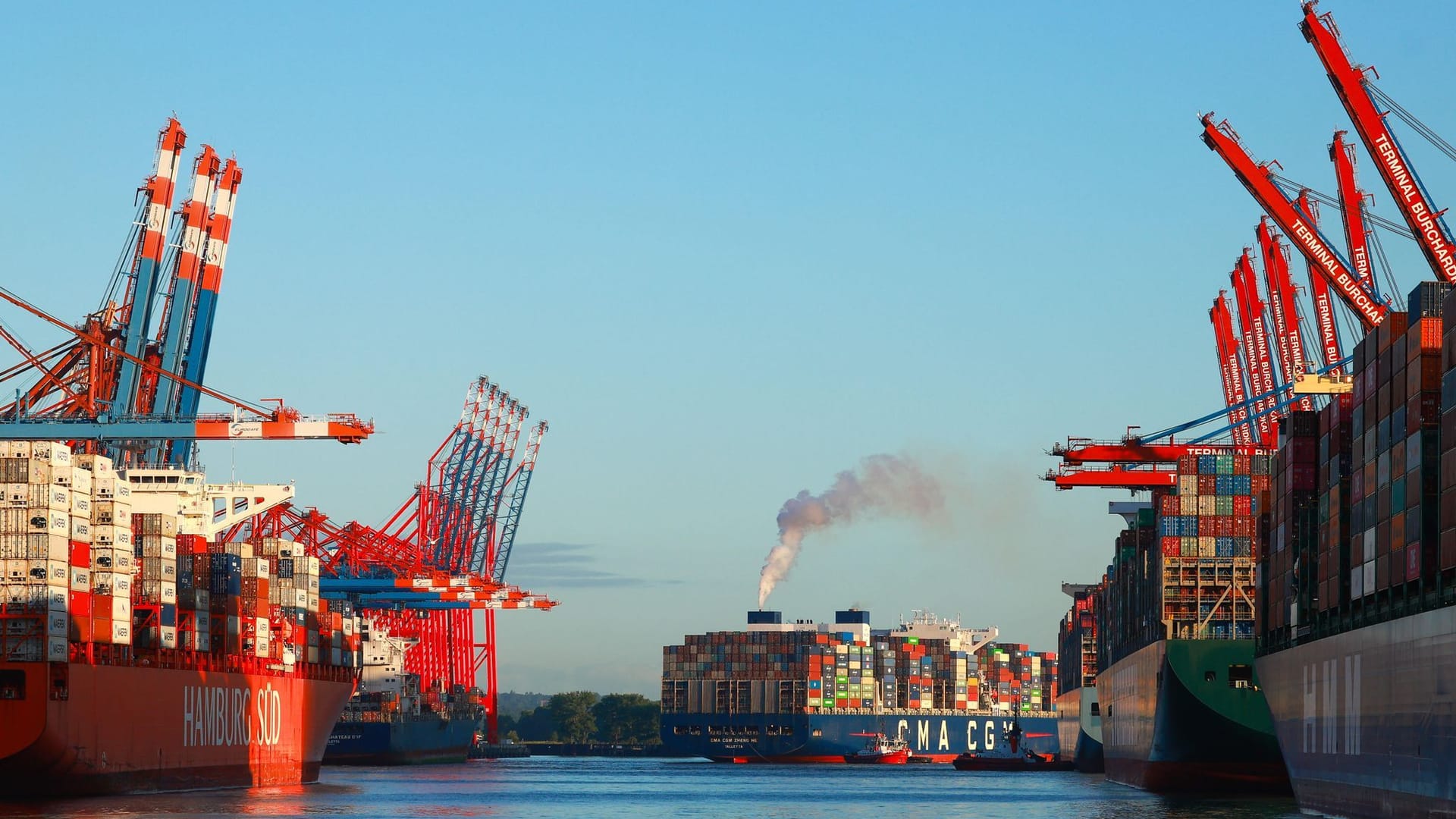 Containerumschlag im Hafen Hamburg Containerumschlag im Hafen Hamburg