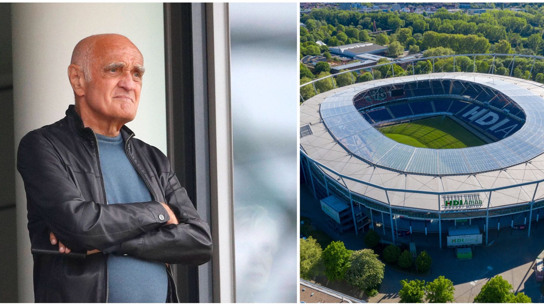 Der abberufene 96-Boss Kind und die Heinz-von-Heiden-Arena in Hannover (Montage): Die Nutzungsrechte am Stadion liegen bei einer der vielen 96-Gesellschaften.