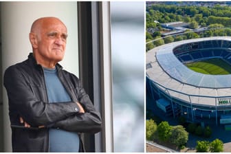 Der abberufene 96-Boss Kind und die Heinz-von-Heiden-Arena in Hannover (Montage): Die Nutzungsrechte am Stadion liegen bei einer der vielen 96-Gesellschaften.