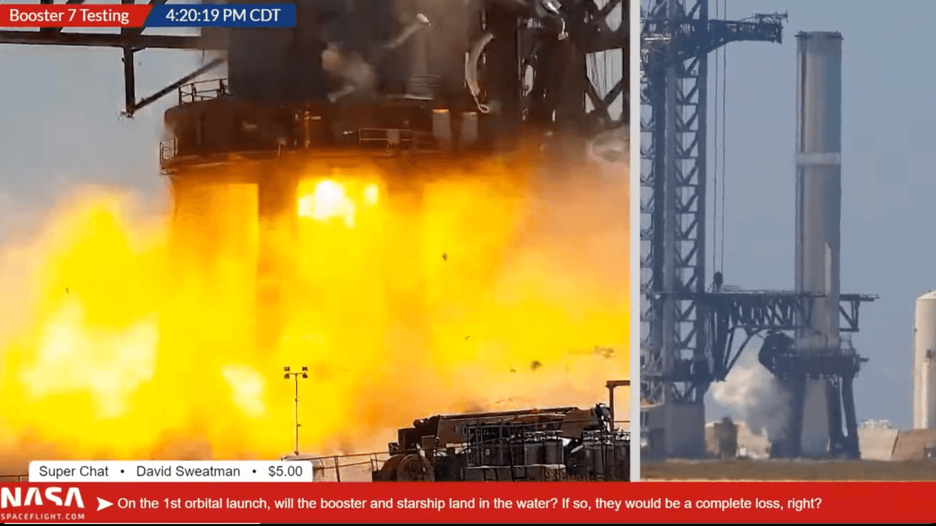 Flammen bei einem SpaceX-Triebwerk: Der Vorfall ist ein Rückschlag für Musks Raumfahrtprogramm.
