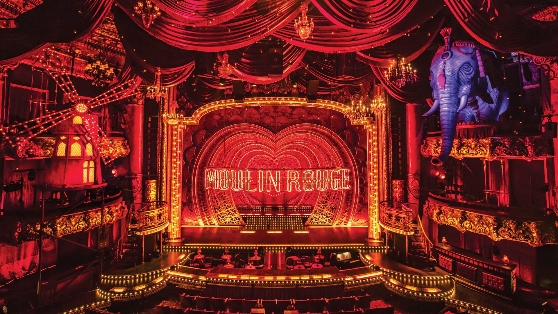 Bühnenbild des "Moulin Rouge"-Musicals am New Yorker Broadway: So soll es bald auch im Musical Dome aussehen.