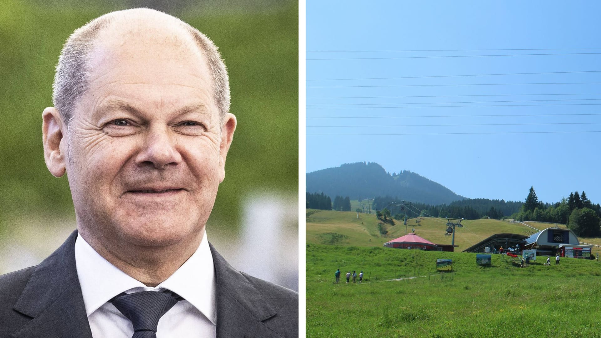 Olaf Scholz macht derzeit Urlaub in Nesselwang im Ostallgäu (Archivbilder): Mit dem Bundeskanzler gehen die Menschen vor Ort ganz gelassen um.