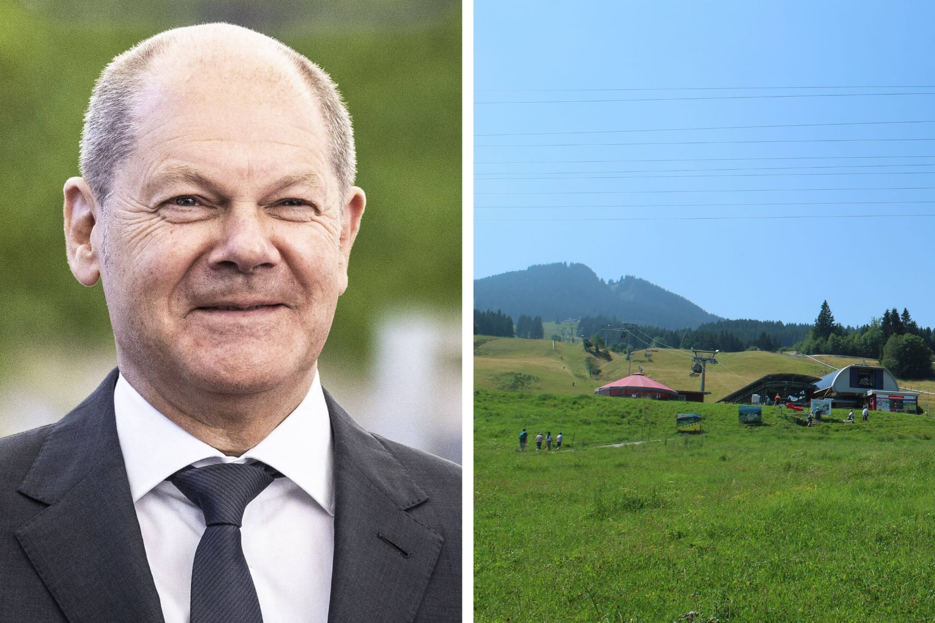 Olaf Scholz macht derzeit Urlaub in Nesselwang im Ostallgäu (Archivbilder): Mit dem Bundeskanzler gehen die Menschen vor Ort ganz gelassen um.