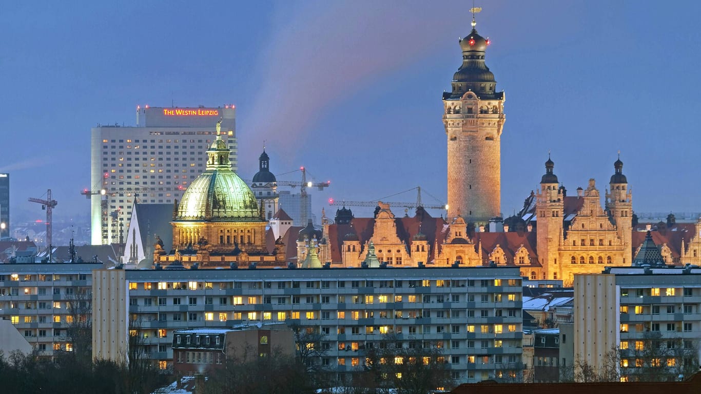 Die Skyline von Leipzig (Archivbild): Das Westin-Hotel prägt die Stadt.