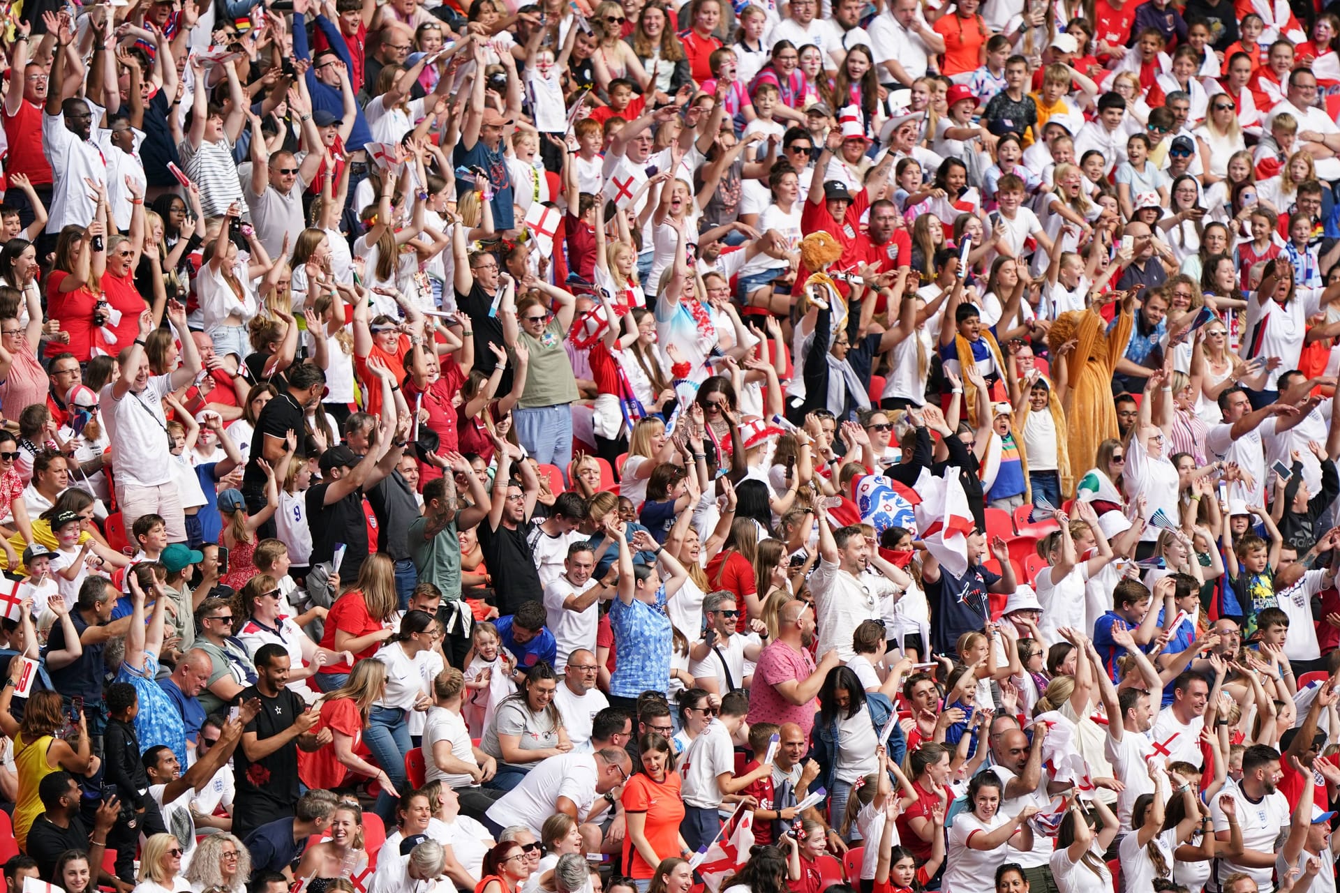 Historisch: Die Zuschauerkulisse im Wembley-Stadion beim EM-Finale der Frauen.