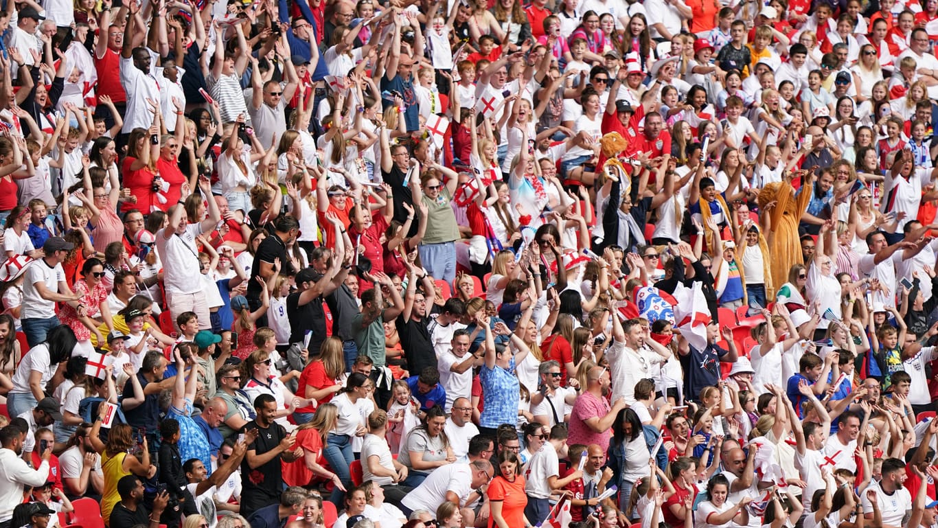 Historisch: Die Zuschauerkulisse im Wembley-Stadion beim EM-Finale der Frauen.