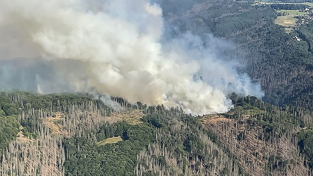 Feuer in der Sächsischen Schweiz