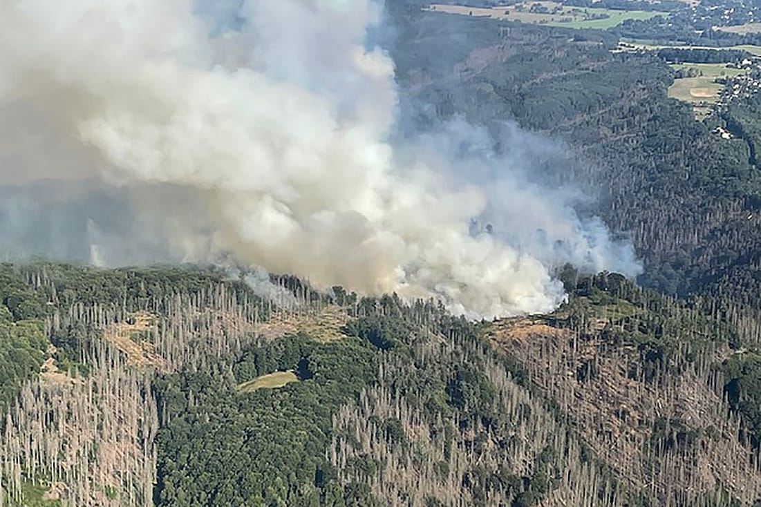 Feuer in der Sächsischen Schweiz