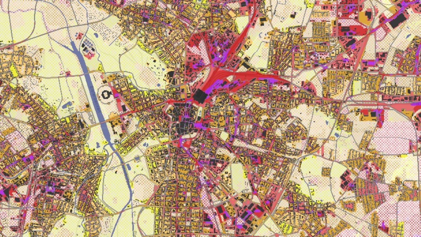 Klimakarte der Stadt Leipzig: Hier kann man bis auf Straßenniveau herunterscrollen und nachschauen, wo es am heißesten wird.