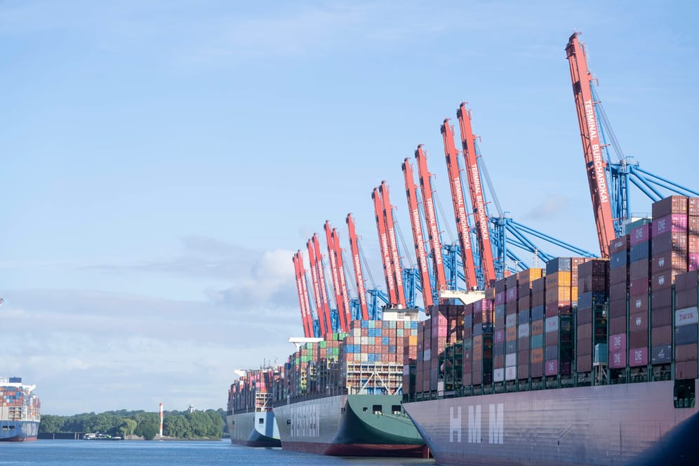 Hamburger Hafen (Symbolbild): Das weltweite Wirtschaftswachstum nimmt laut IWF-Prognose ab.