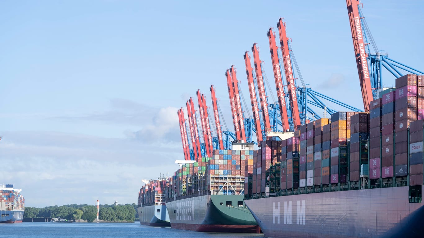 Hamburger Hafen (Symbolbild): Das weltweite Wirtschaftswachstum nimmt laut IWF-Prognose ab.