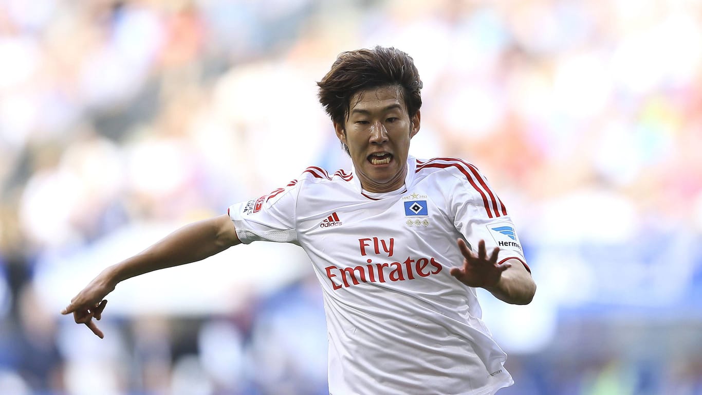 Heung-Min Son im Trikot des HSV (Archivbild): Der Südkoreaner spielte von 2008 bis 2013 in Hamburg.