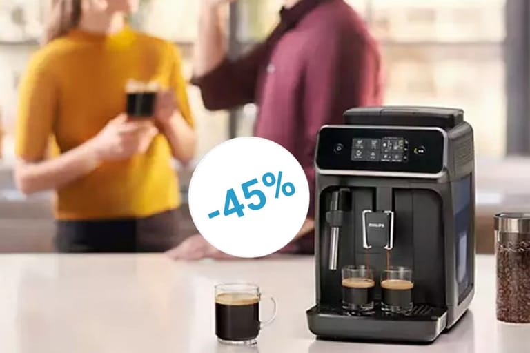 Die Philips-Kaffeemaschine ist heute für rund 220 Euro im Angebot.