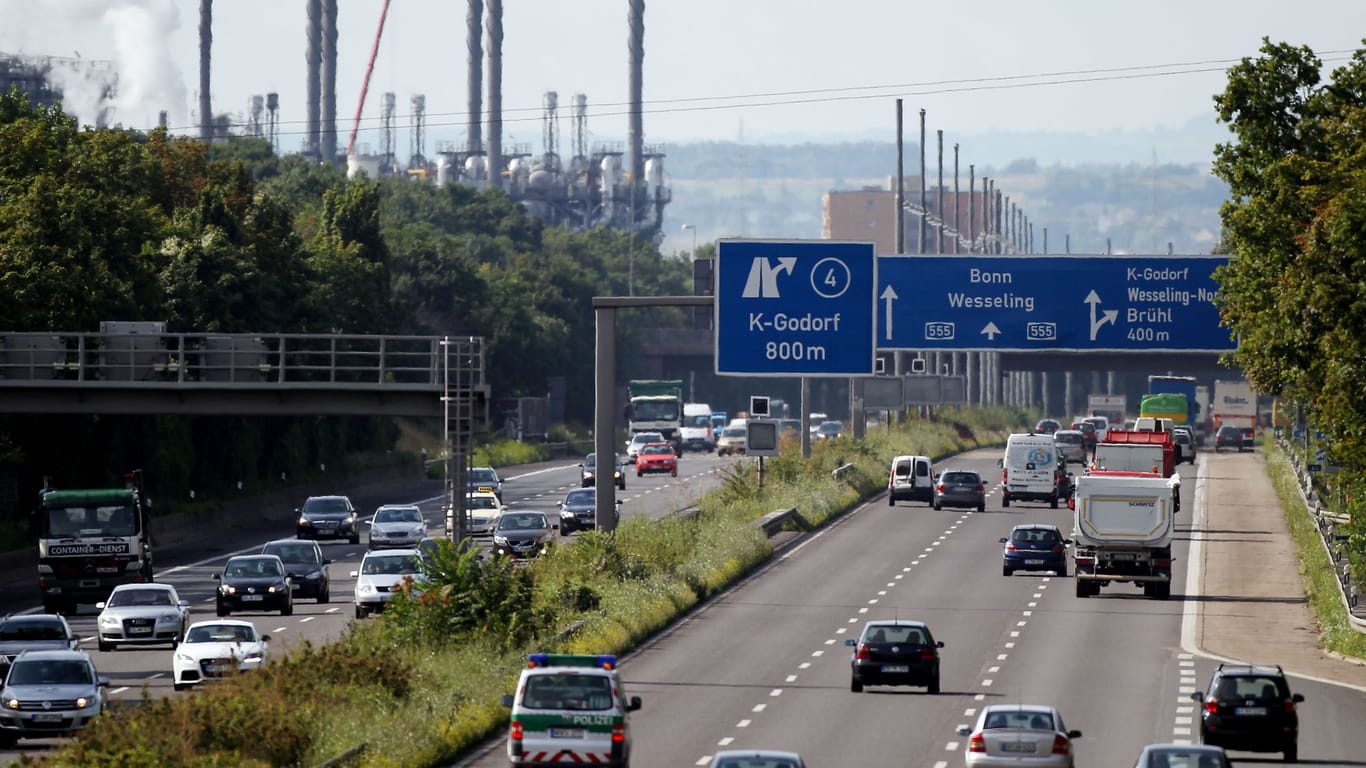 Die A555 zwischen Köln und Bonn: Deutschlands erste Autobahn wurde am 6. August 1932 eröffnet.