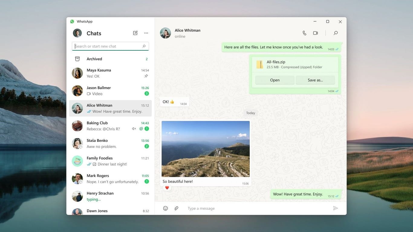 WhatsApp unter Windows: Der Messenger hat jetzt eine eigene App.