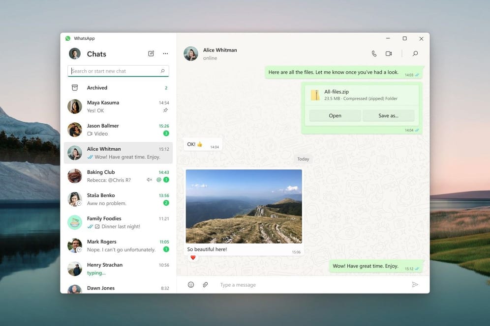 WhatsApp unter Windows: Der Messenger hat jetzt eine eigene App.