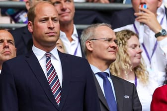 Prinz William: Der Royal verfolgte das EM-Finale der Fußball-Frauen im Wembley-Stadion von der Tribüne aus.